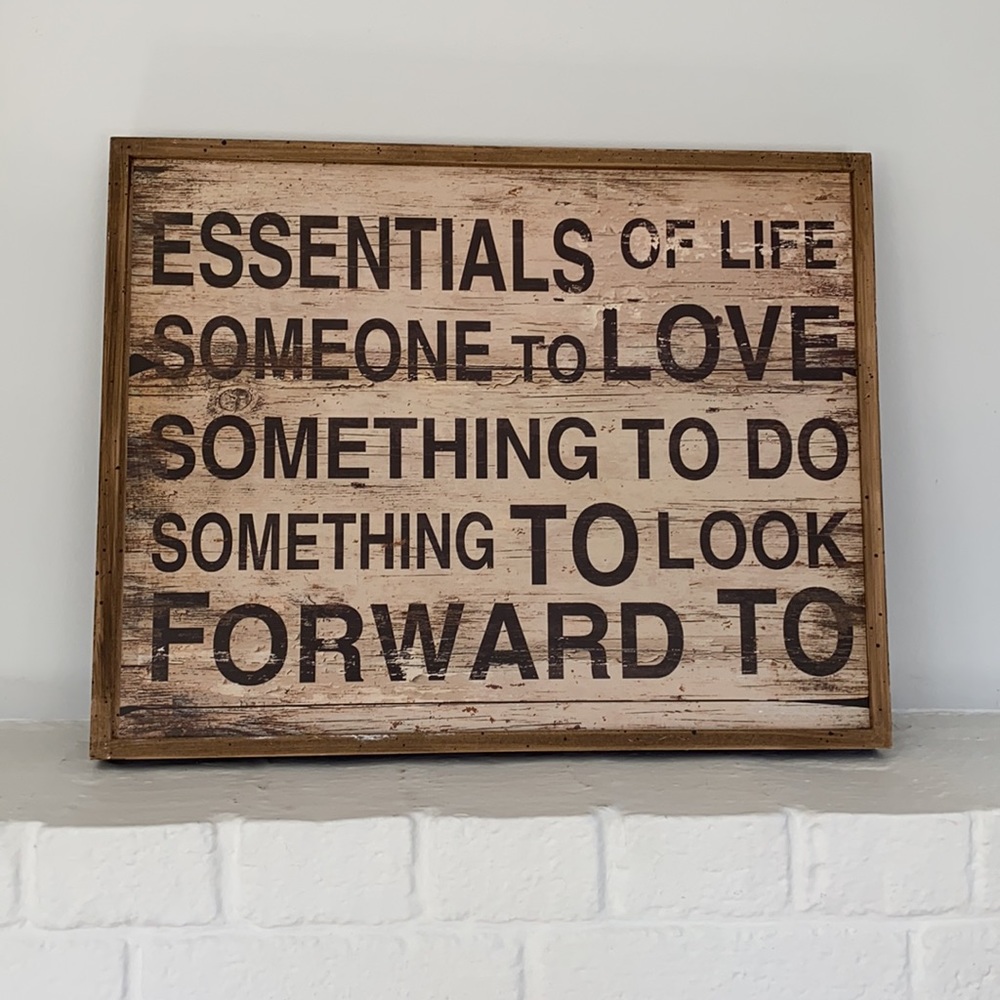 Motivational sign framed